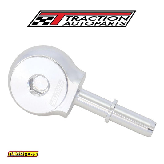 Slimline -10 orb To 5/16" Efi Push On 90 Deg Tight Radius Silver Aeroflow - Af 969-05-10