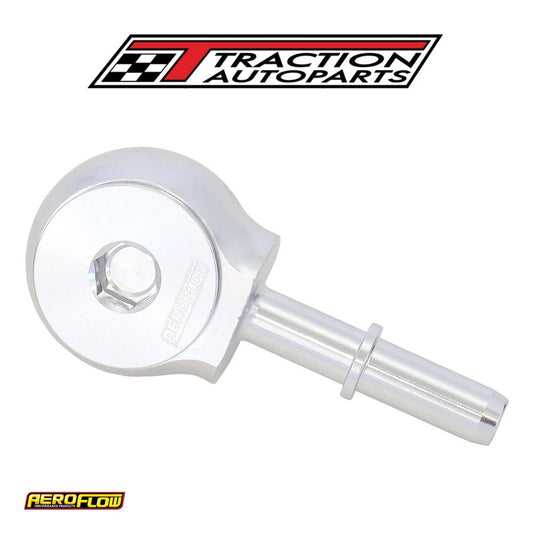 Slimline -8 orb To 3/8" Efi Push On 90 Deg Tight Radius Silver Aeroflow - Af 969-06-08