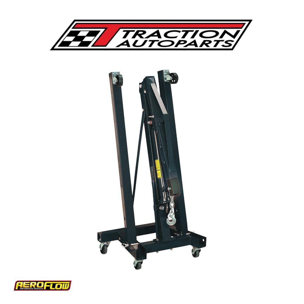 2 Tonne Engine Hoist Crane Foldable Black Heavy Duty