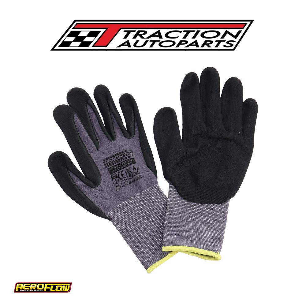 Mechanic Gloves Large Nitrile Foam 1 Pair Black Work Shop