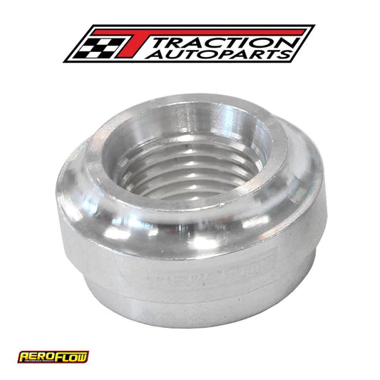 Female Weld On Bung, -4 Orb 7/16"-20 Thread, Aluminium