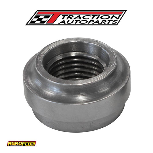 Female Weld On Bung, -4 Orb 7/16"-20 Thread, Steel