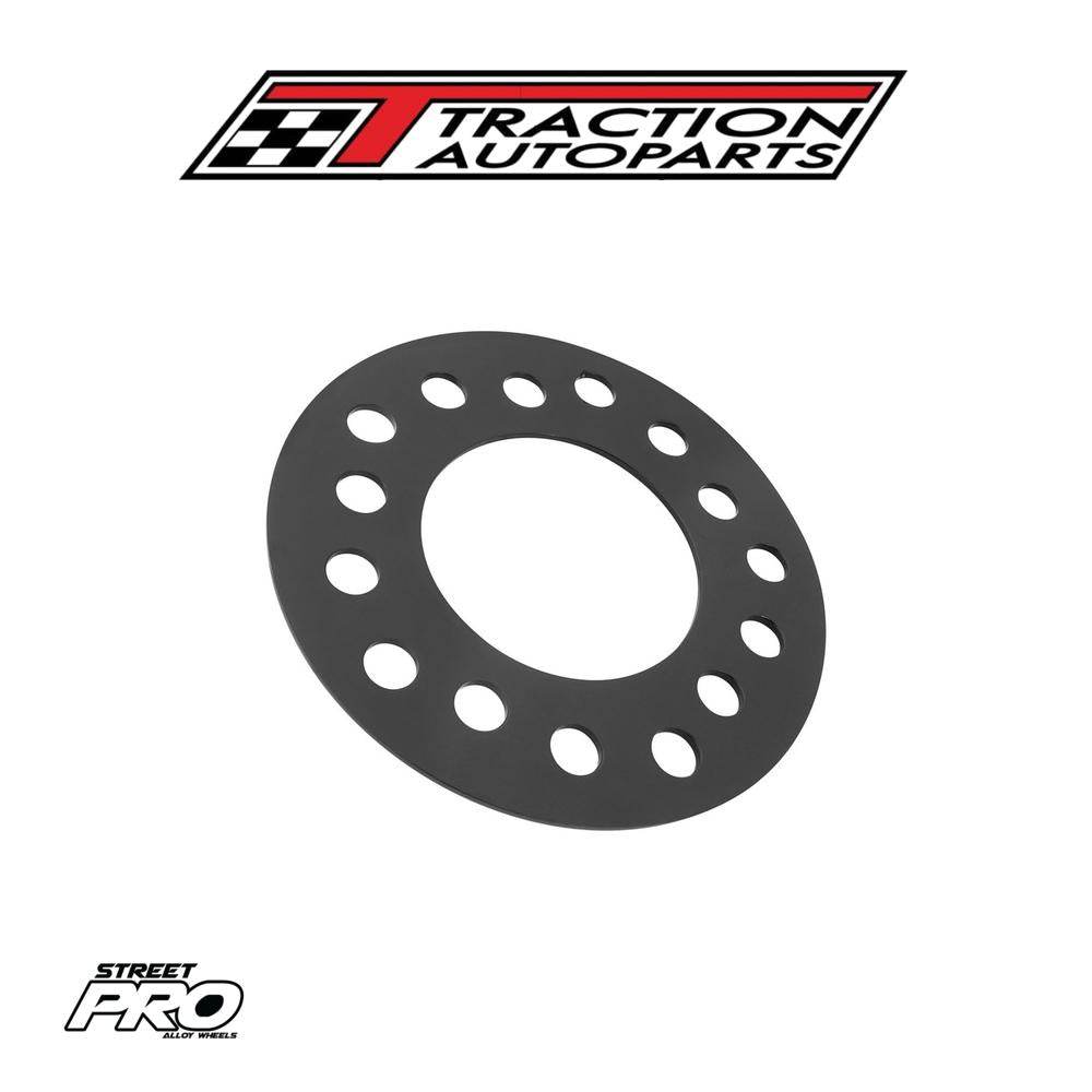 Street Pro Wheel Spacers, Billet Aluminium, 5 x 4.25 in, 5 x 4.5 in, 5 x 4.75in, 5mm Thick, Pair