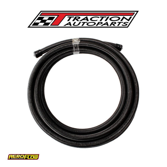 SS Braided Hose -6 an 1 Metre Black S/s 8.7 mm ID 13.8 mm OD
