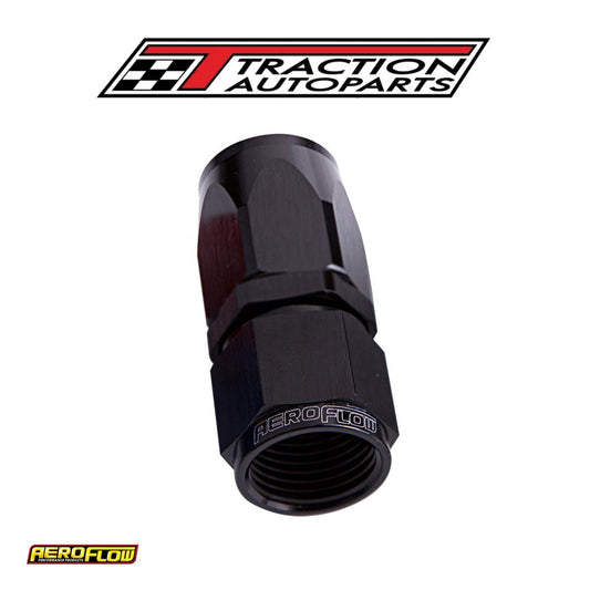-10 an Taper Series Straight Hose End Black