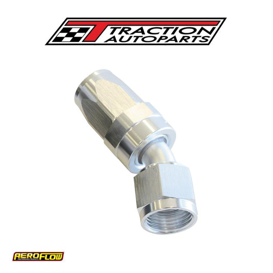 -10 an Taper Series 30 Degree Hose End Silver