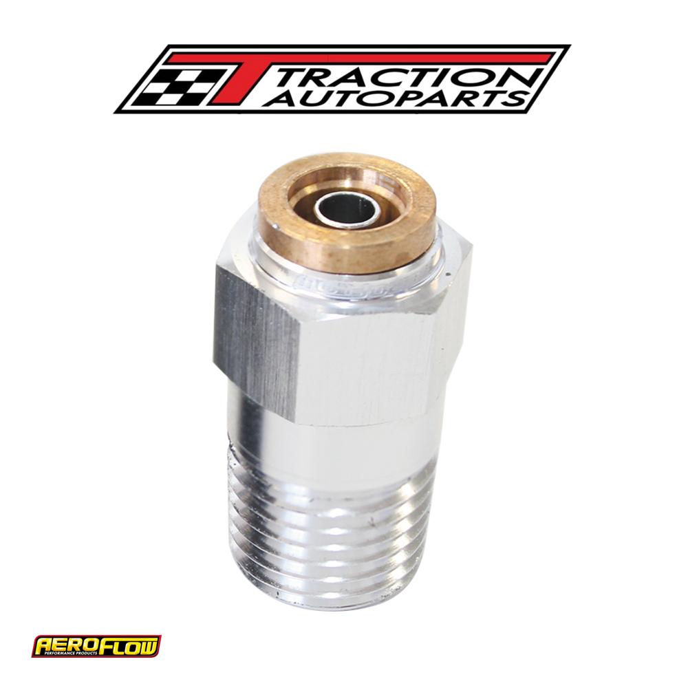 1/8" Npt Straight To 1/4" 120 Series Nylon Silver Fitting