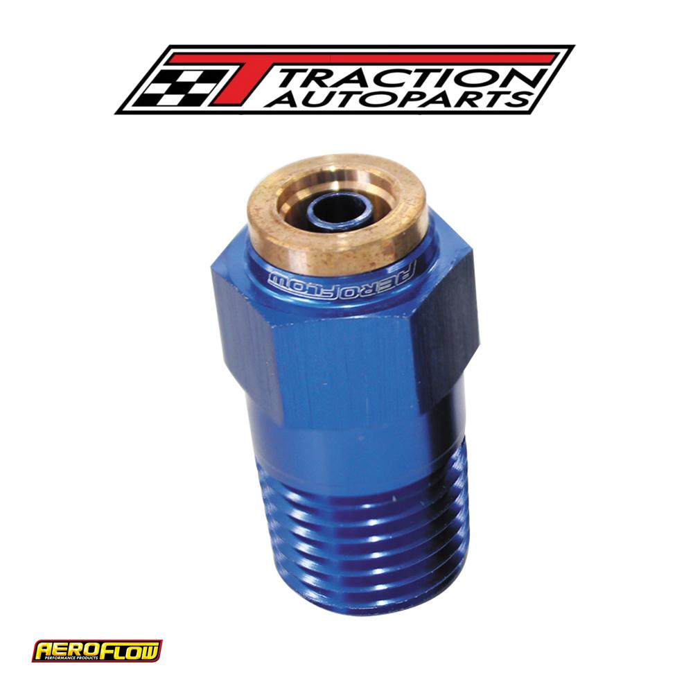 1/4" Npt Straight To 1/4" 120 Series Nylon Blue Fitting