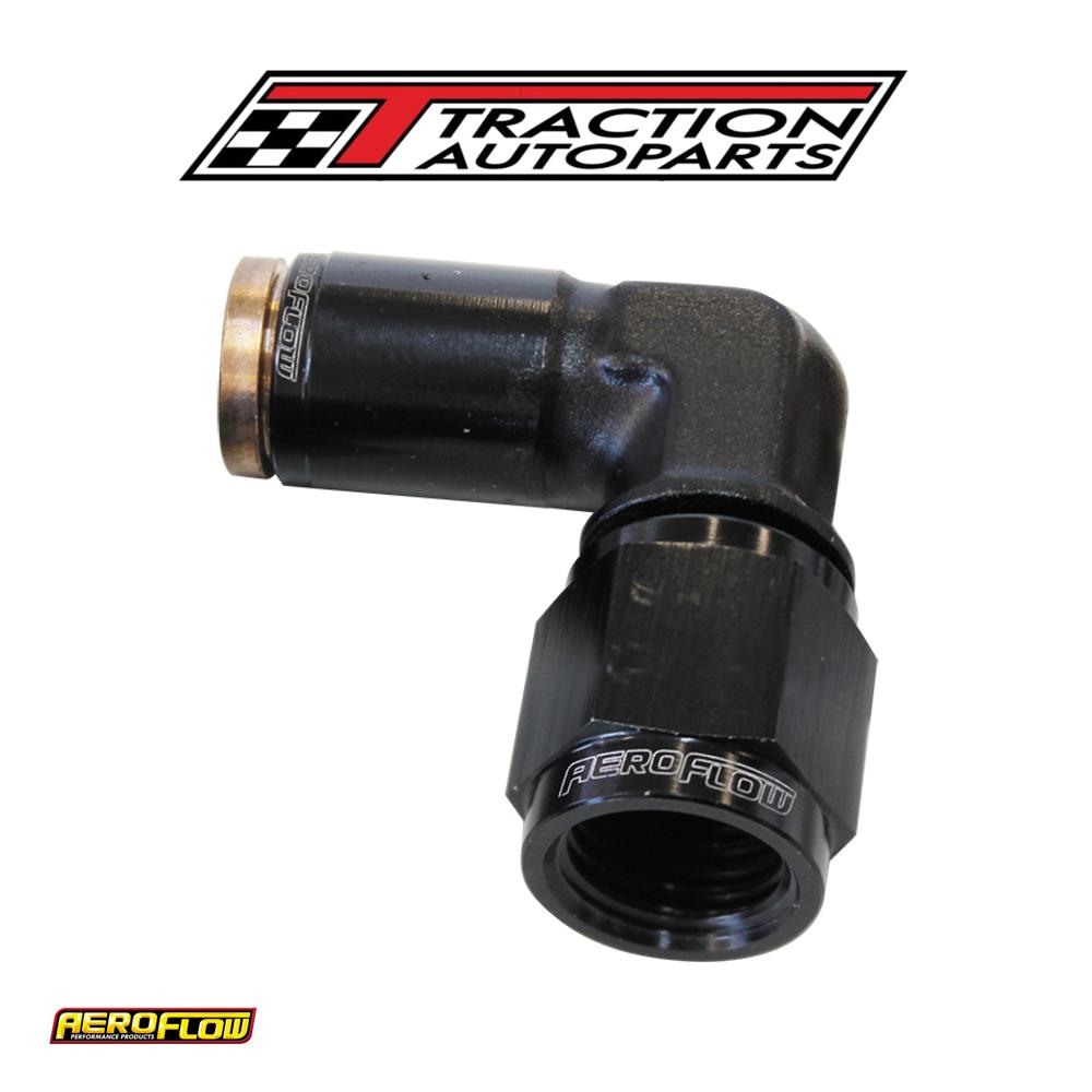 -3 an Female 90 Degree To 3/16"120 Series Black Nylon Fitting