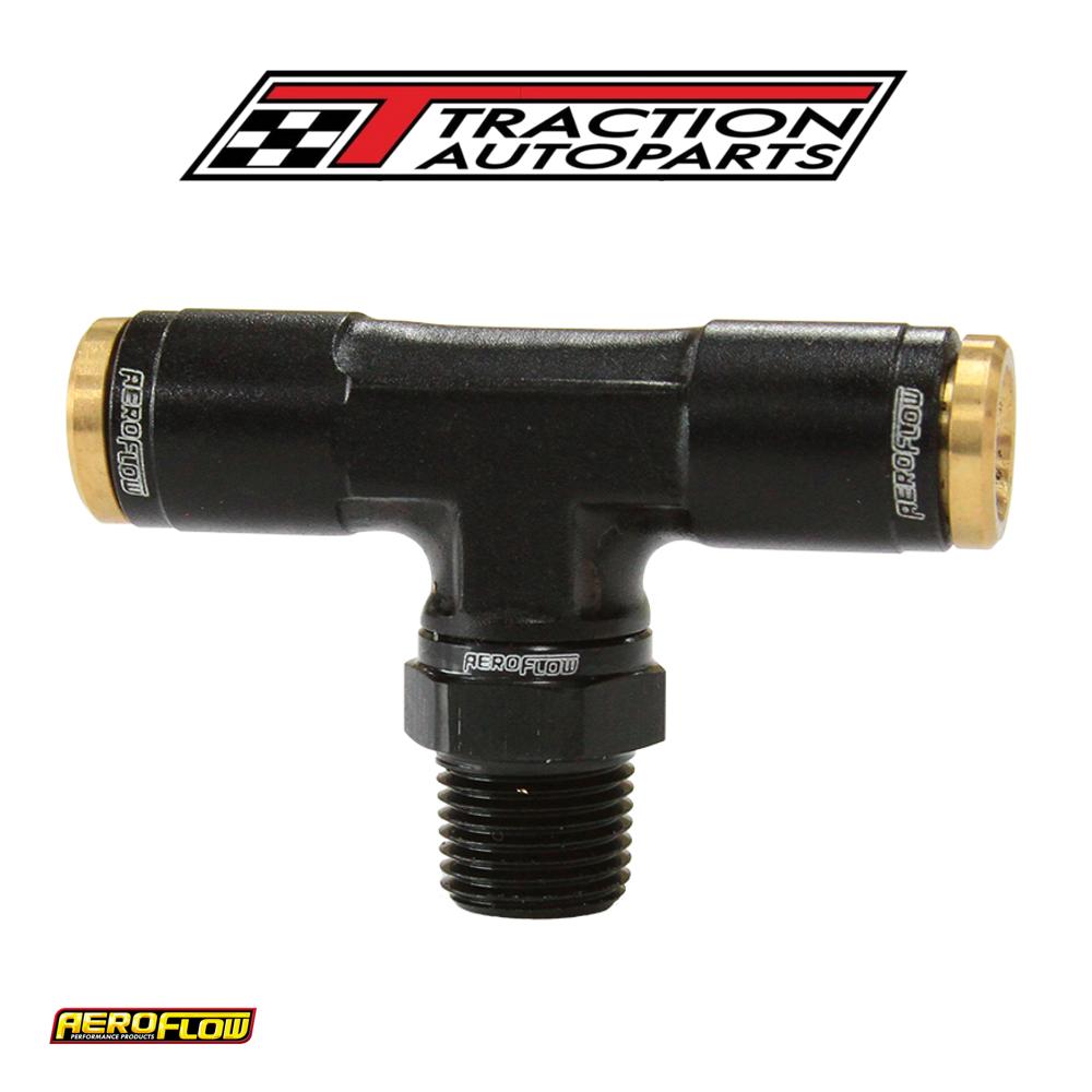 1/8" Npt Tee To 2 X 1/4" 120 Series Nylon Black Fitting
