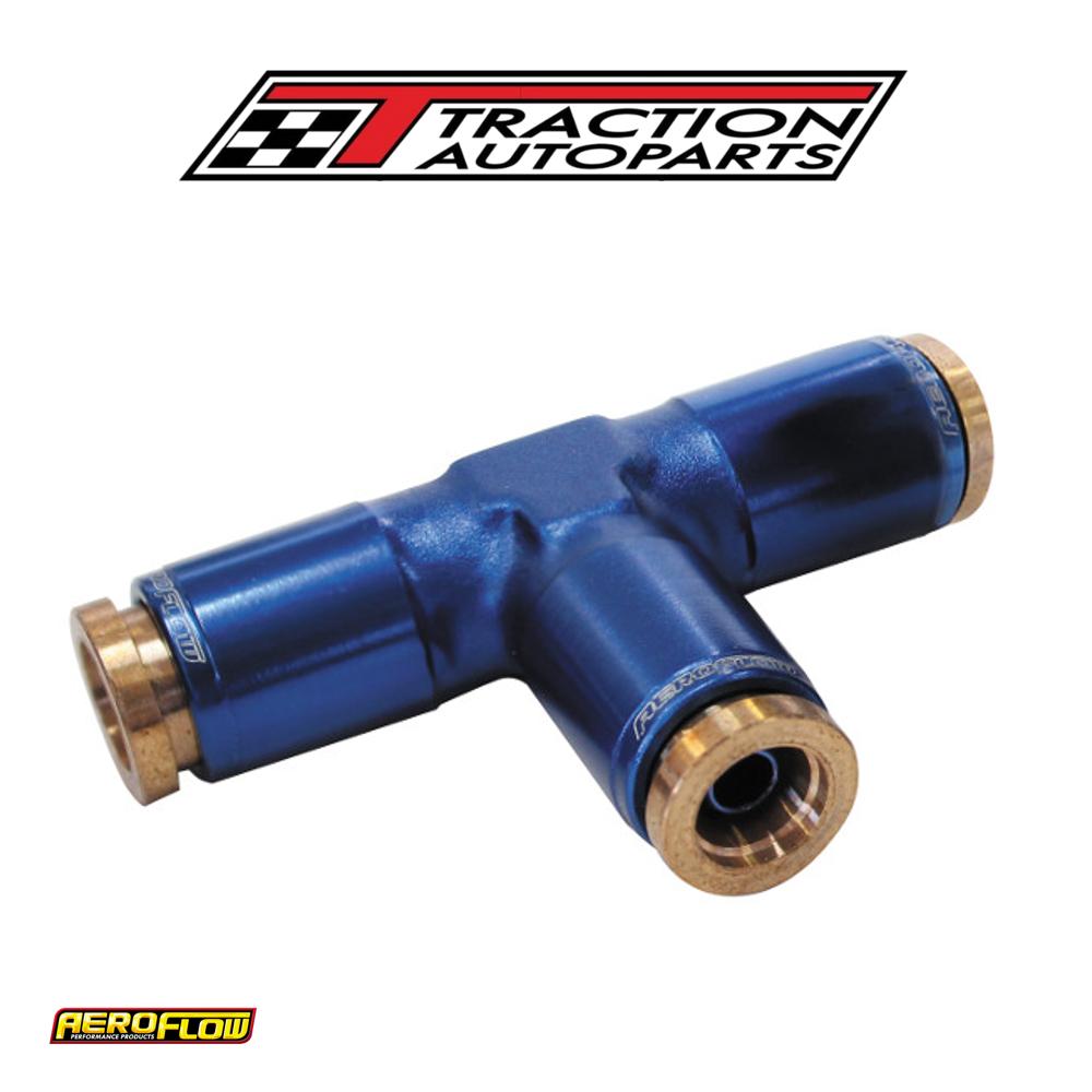 3/16" Tee 120 Series Nylon Blue Fitting