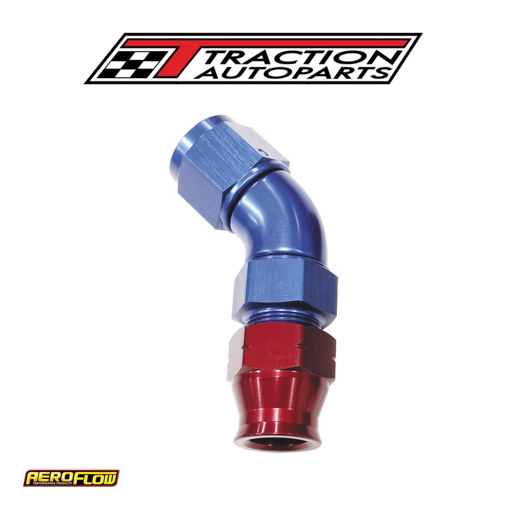 3/8" Tube 45 Deg Female -6 an Blue Swivel Nut With Olive