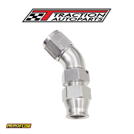 3/4" Tube 45 Deg Female -12 an Silver Swivel Nut With Olive