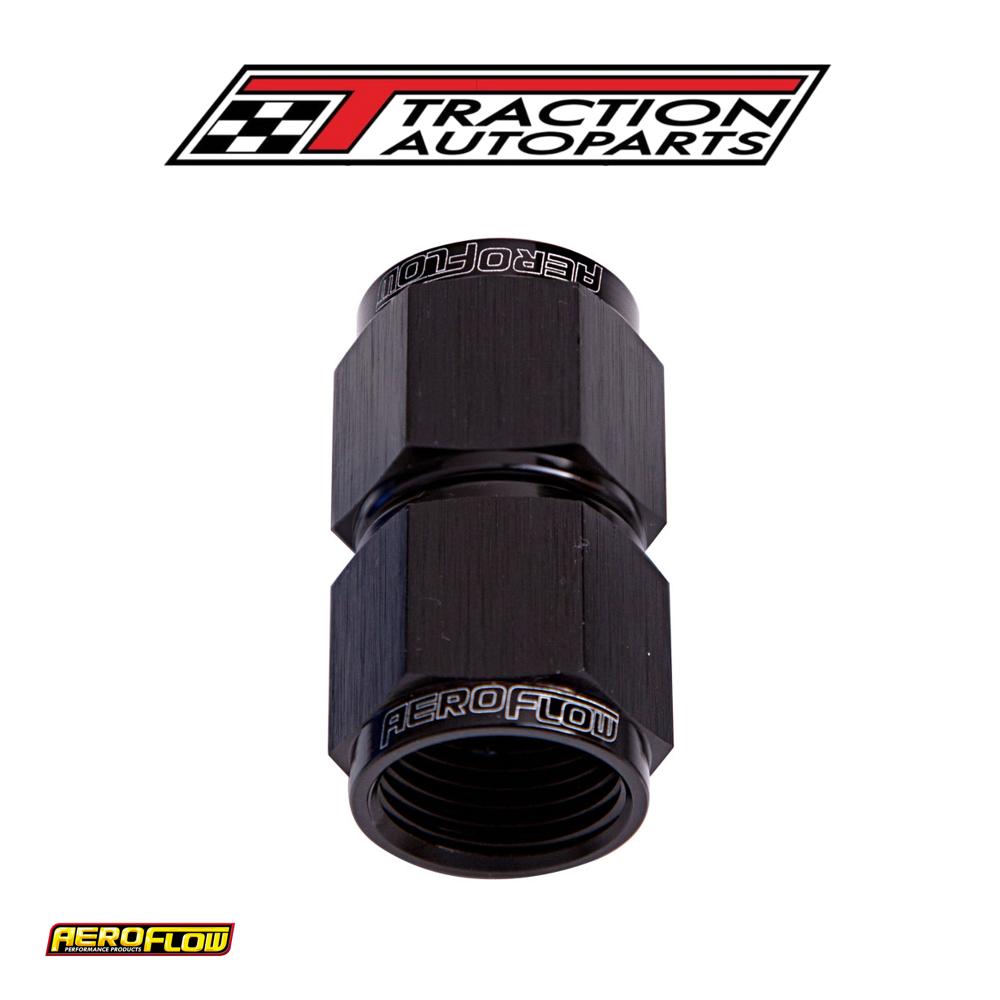 Straight Female Flare -12 an Black Swivel Coupler