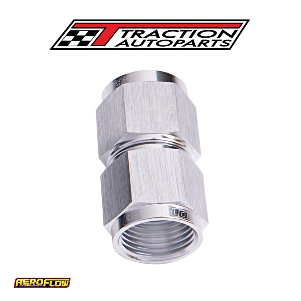Straight Female Flare -20 an Silver Coupler