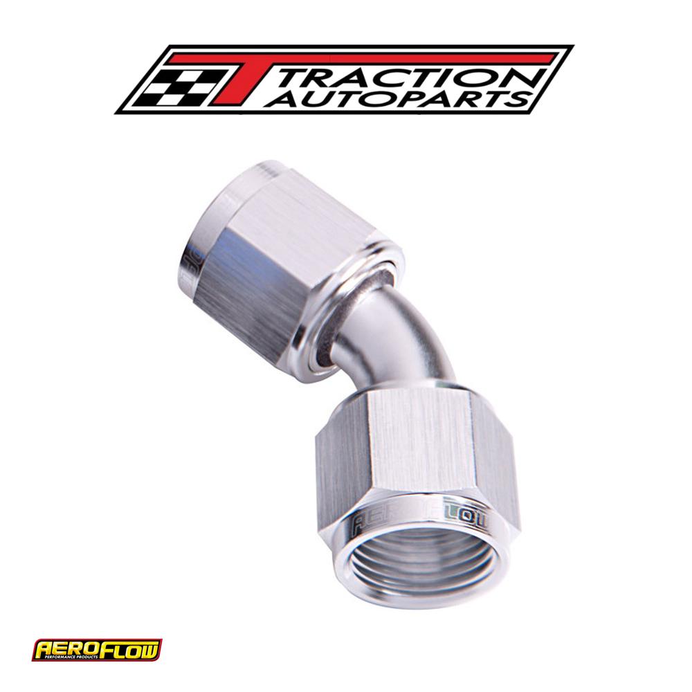 45 Deg Female Flare -20 an Silver Swivel Union