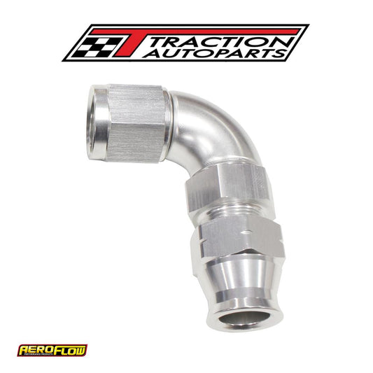 5/16" Tube 90 Deg Female -6 an Silver Swivel Nut With Olive