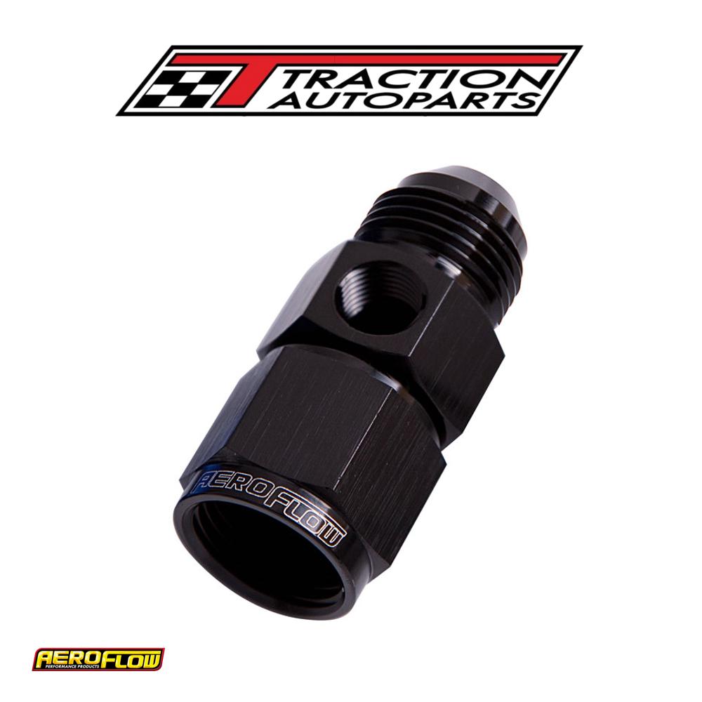 Straight Female - Male -3 an Black With 1/8" Npt Port
