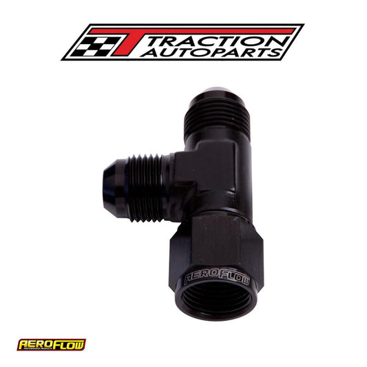 Tee -6 an Female Swivel On Run Black Swivel Nut