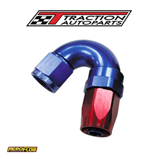 150 Deg Hose End -12 an Blue Full Flow Taper Style