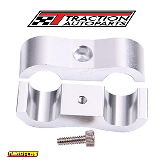 Billet Dual Hose Seperator Silver 12.6 mm ID Or 1/2" ID