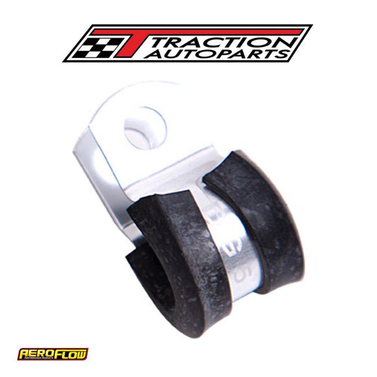 Cushioned P Clamps -8 an 5 pk Silver 12.6 mm ID Or 1/2" ID