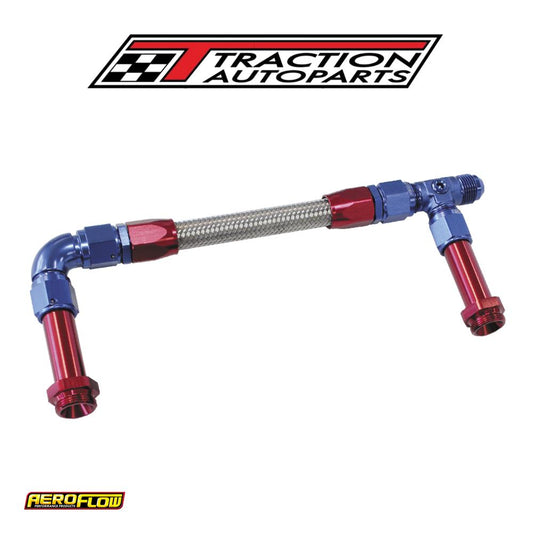 Holley Dual Inlet Rail -8 an Blue Suit 2 x Metering Blocks
