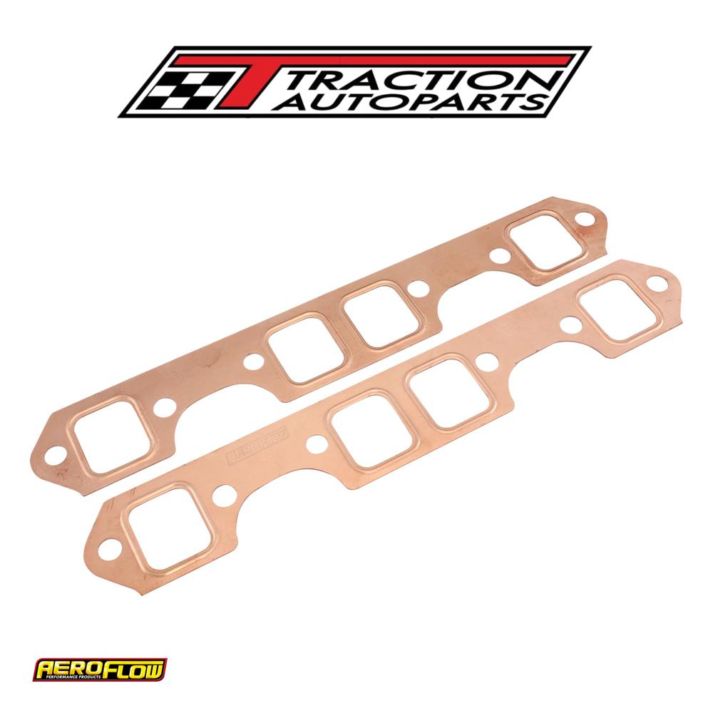 Holden 253 308 Exhaust Gaskets copper Embossed Pair Early V 8