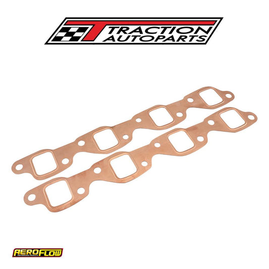 Holden 304 308 Exhaust Gaskets copper Embossed Pair Late V 8 Vn Efi Aeroflow - Af 1854-2204