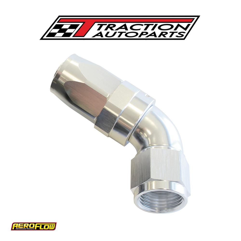 60 Deg Hose End -12 an Silver Full Flow Taper Style