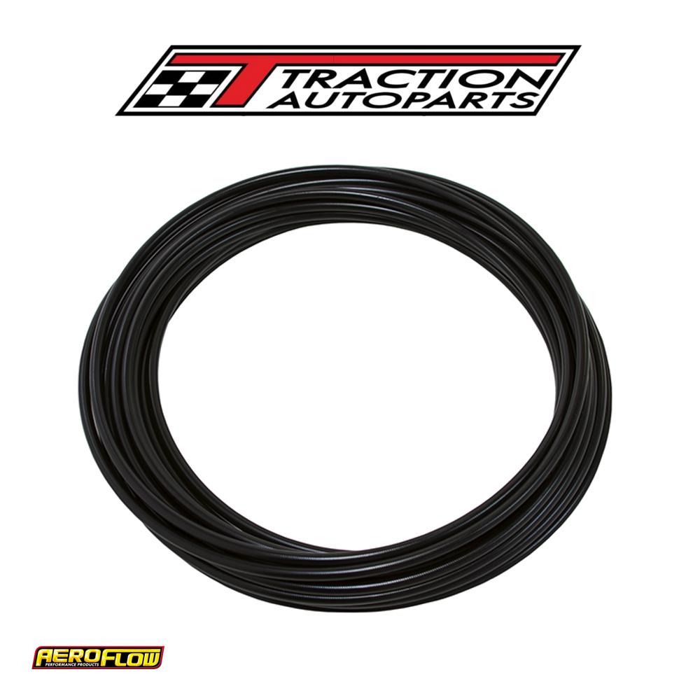 SS Teflon Braided Hose -3 an Cc 1 m Black 3.5 mm ID 6.3 mm OD