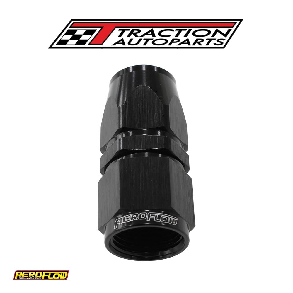 Alloy Straight Hose End -12 an Black Swivel Nut Suit Teflon