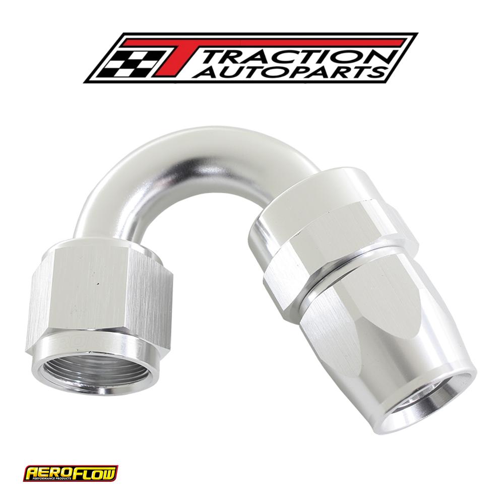 Alloy 150 Deg Hose End -4 an Silver Full Swivel Suit Teflon