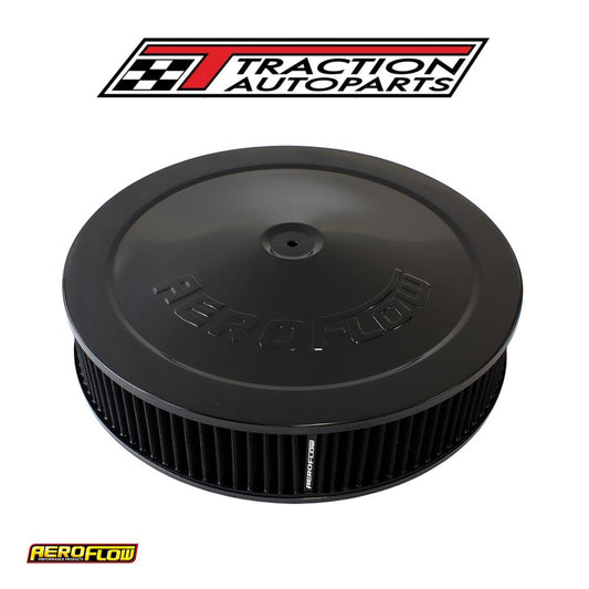 14" X 3" Air Cleaner Assy 5-1/8" Dropbase Black, Cotton