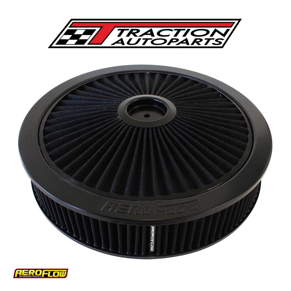 14" X 3" Full Flow Assembly 7-5/16" Flat Base , Black,
