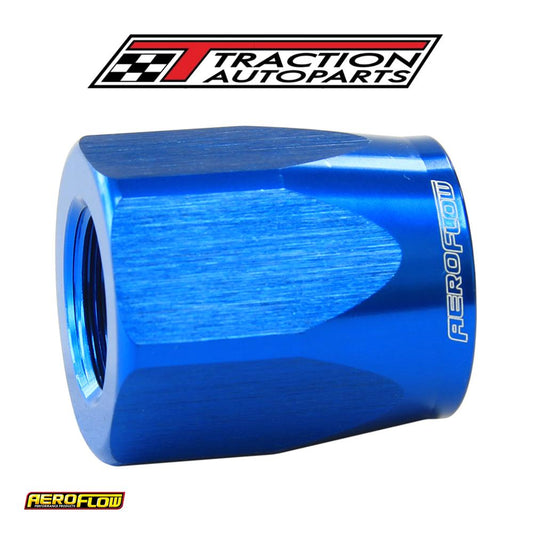 Hose End Socket Alloy -10 an Blue Suit Braided Hose