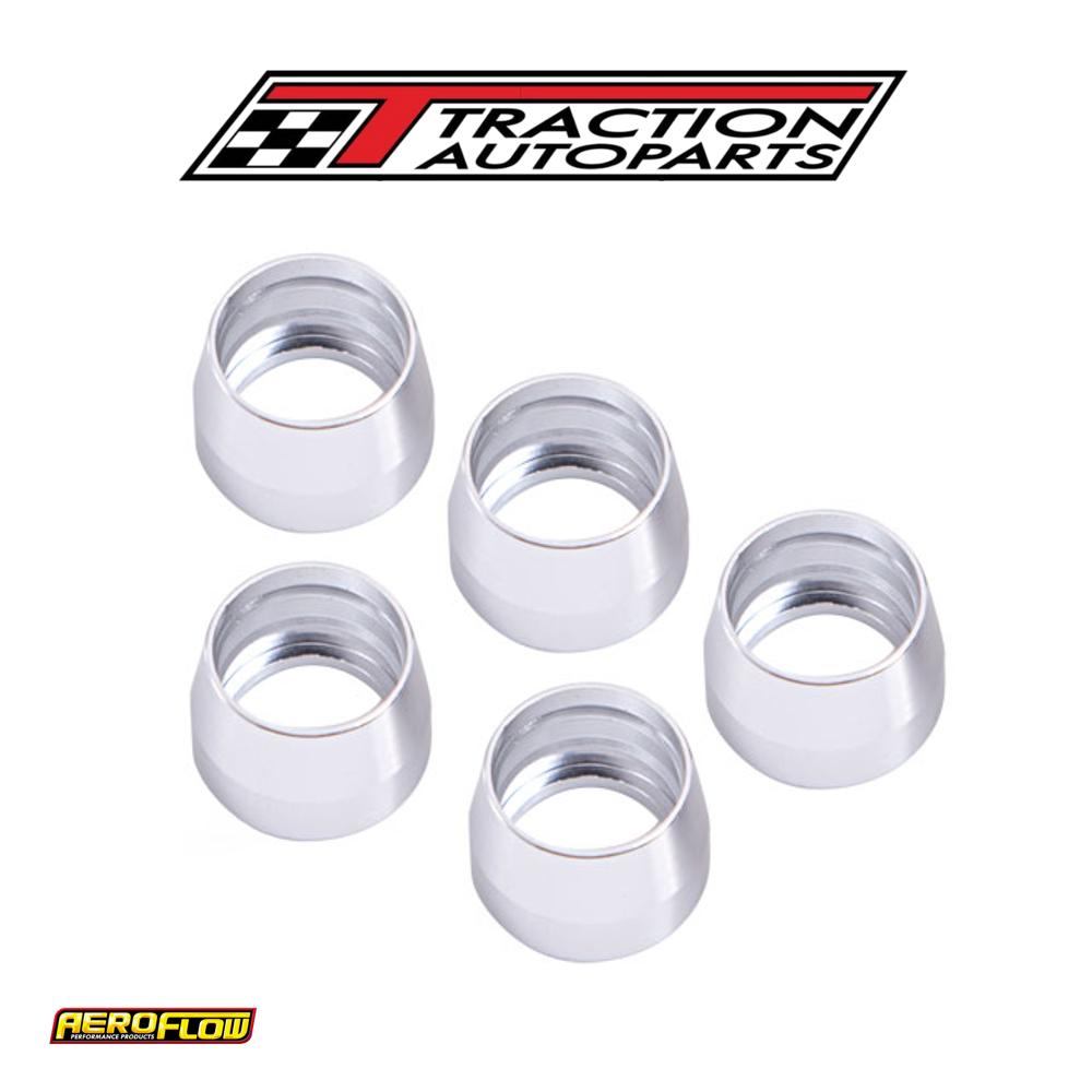 Teflon Alloy Olive Insert -6 ansuit Teflon Hose End -6 an 5 pk