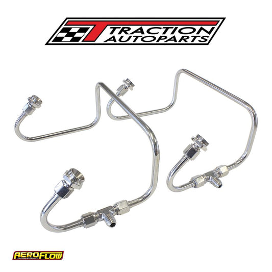 Dual Inlet Fuel Line Kit Suit 4150 Holley Carb S/steel