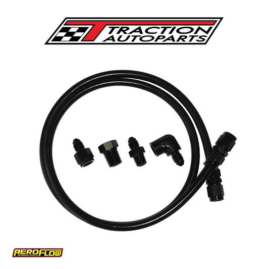 -4 an X 6 ft Black Braided Line Kit With Fittings Included