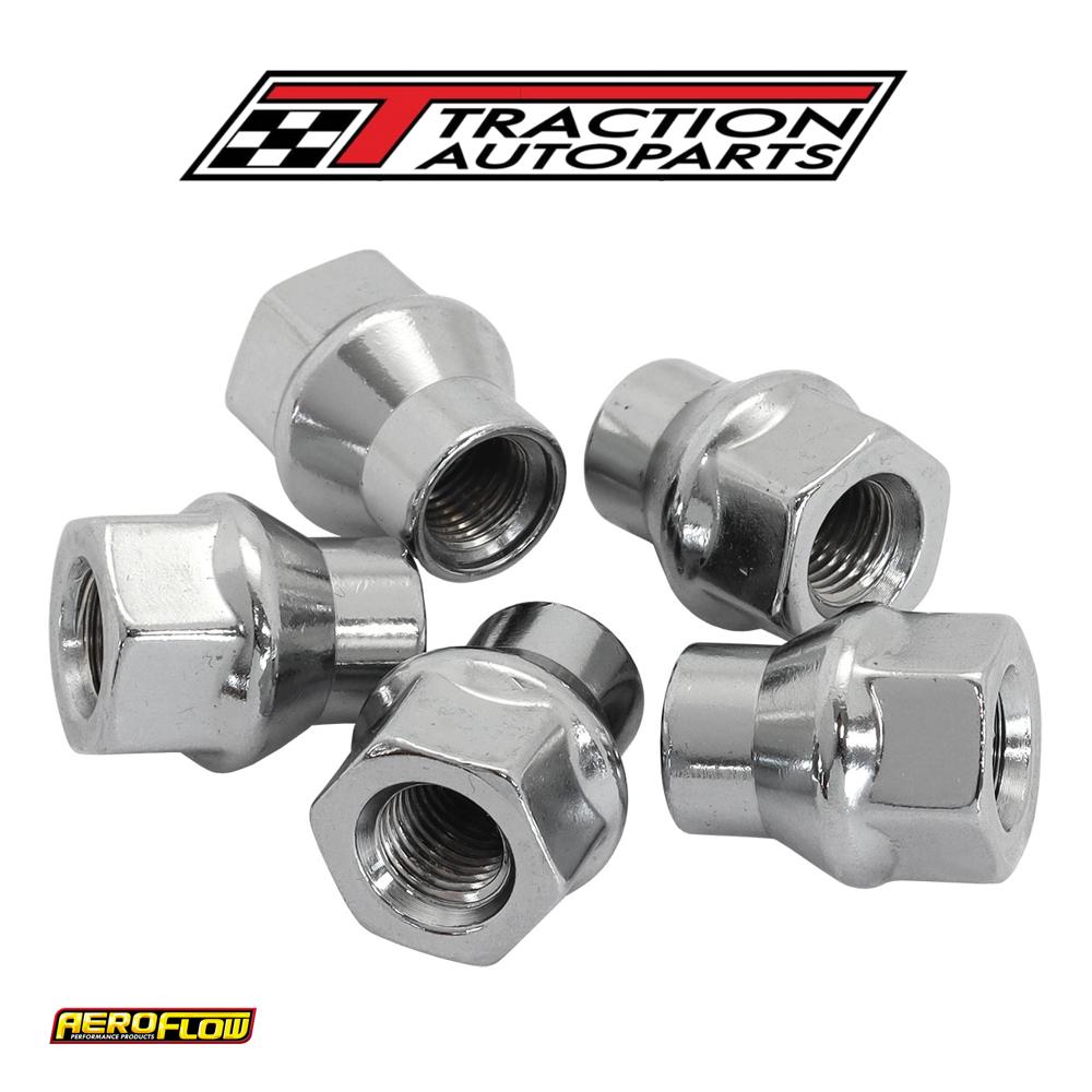 7/16"-20 Conical Et Open Wheel Nuts Chrome (5 Pack)