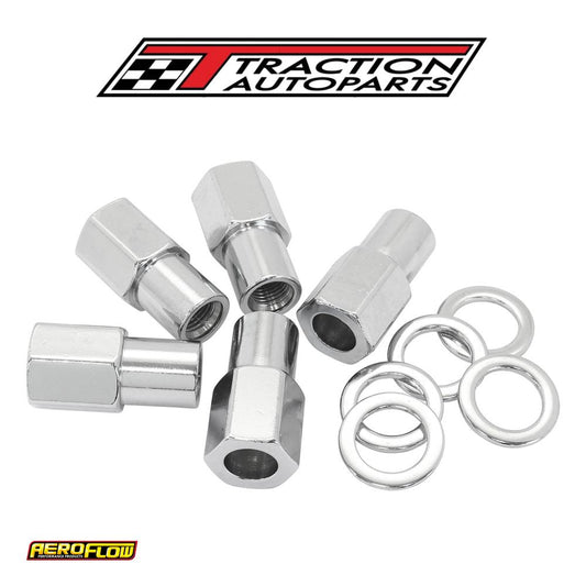 0.750 Shank Open Nuts 7/16 Chrome 7/16-20" Wheel (5)