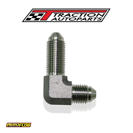 Stainless -4 an Bulkhead 90 deg Stainless Nut Seperate