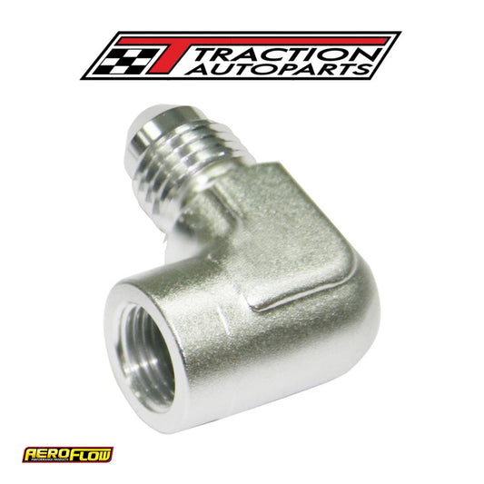 90 Deg Adaptor 1/8 Npt To -3 Silver