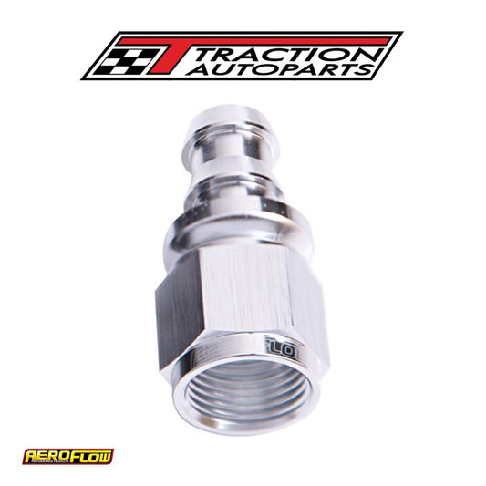 Straight Push Lock End -8 an Silver No Clamp Required