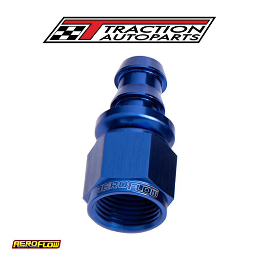 Straight Push Lock End -10 an Blue No Clamp Required