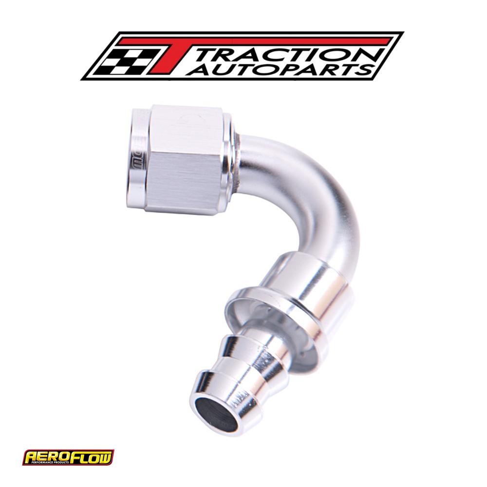 120 Deg Push Lock End -12 an Silver No Clamp Required