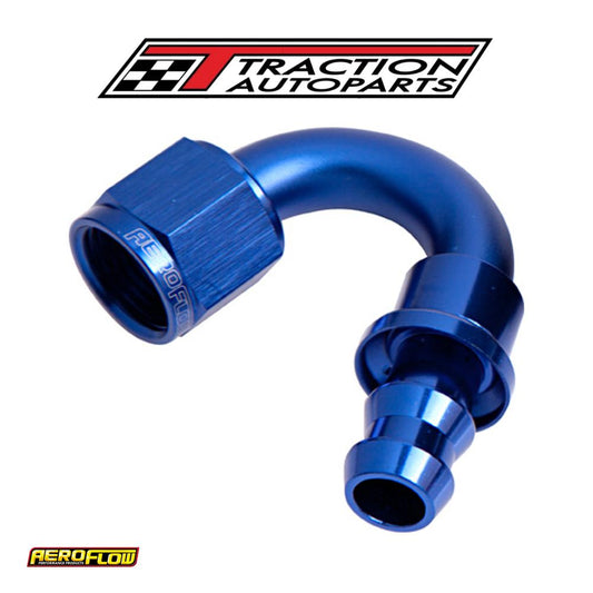 150 Deg Push Lock End -4 an Blue No Clamp Required