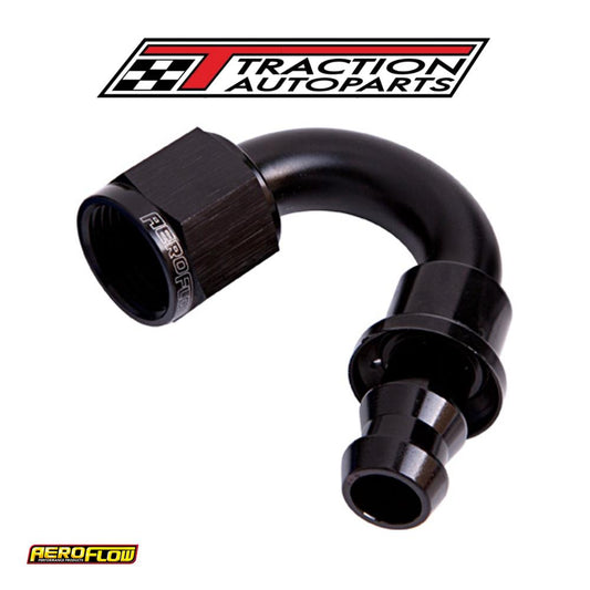 150 Deg Push Lock End 10 an Black No Clamp Required