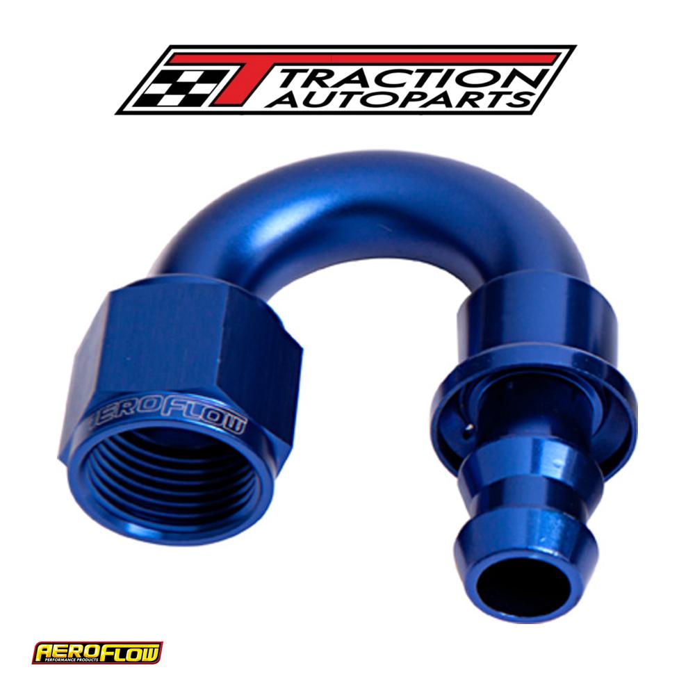 180 Deg Push Lock End -10 an Blue No Clamp Required