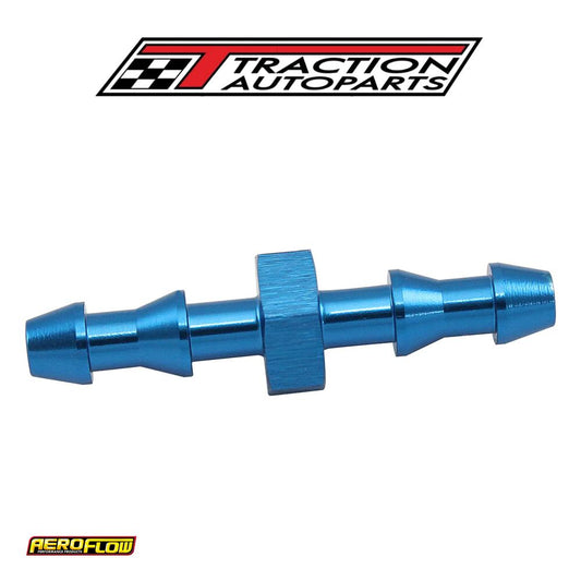 4 mm Push Lock Barb Joiner Blue 5/32" Male To Male Barb
